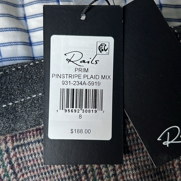NWT Rails Pinstripe Plaid Mix Mini Skirr - Picture 8 of 8